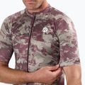Rogelli Essential Graphic II pánsky cyklistický dres taupe / bordeaux 4