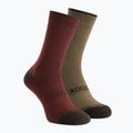 Ponožky Rogelli Wool Wintersocks 2 páry burgundy/brown