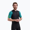 Pánsky cyklistický dres Rogelli Fast black/teal/green