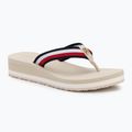 Dámske žabky Tommy Hilfiger Corp Mid Wedge Beach Sandal muslin