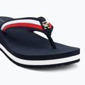 Dámske žabky Tommy Hilfiger Corp Mid Wedge Beach Sandal space blue 7