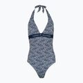 Tommy Hilfiger dámske jednodielne plavky Halter One Piece Rp Print illustrated wave dark night navy