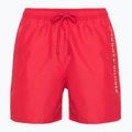 Tommy Hilfiger pánske stredné plavecké šortky so šnúrkou stredne červené