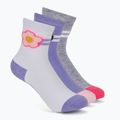 Detské ponožky SKECHERS Non Terry Crew 3 páry purple