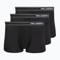 Pánske boxerky KARL LAGERFELD Stripe Logo Micro Trunk 3 páry black