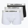 Pánske boxerky KARL LAGERFELD Elastic Trunk 3 páry black/white/grey