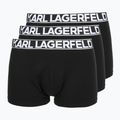 Pánske boxerky KARL LAGERFELD Bold Elastic Trunk 3 páry black