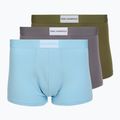 Pánske boxerky KARL LAGERFELD Essential Logo Trunk 3 páry olive/clear sky/excalibur