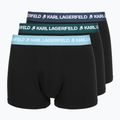 Pánske boxerky KARL LAGERFELD Logo Trunk Colorband 3 páry dark sea/indigo/blue