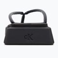 Dámske žabky Calvin Klein YW0YW01716 Sq Low Wedge Sandal Stitch triple black 6