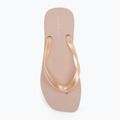 Calvin Klein dámske žabky YW0YW01720 Thong+ Tpu Metallic whisper pink/bright white 5