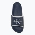 Pánske žabky Calvin Klein YM0YM00361 Slide Rubber Neoprene Monologo navy/oyster mushroom 5