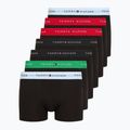 Pánske boxerky Tommy Hilfiger Repeat Logo Trunks 7 par breezy blue/premium green/premium red/black