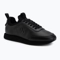 Pánske topánky Calvin Klein YM0YM01362 Retro Runner Ponožkové Šnurovacie Kožené triple black
