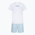 Pánske pyžamo Calvin Klein LV00NM2903 classic white top/aurora stripe