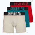 Boxerky Calvin Klein 000NB3609A Boxer Brief 3 pairs oatmeal/aged redwood/bright turquoise