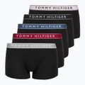 Boxerky Tommy Hilfiger Trunk WB 5 pairs pale pink/antique silver/ruby jewel/aegean sea/black