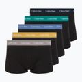 Boxerky Calvin Klein LV00NB4412 Low Rise Trunk 5 pairs black bodies with driftwood/moonlight