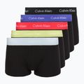 Boxerky Calvin Klein LV00NB4412 Low Rise Trunk 5 pairs black with green bloom wb/black with dazzlin