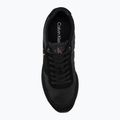 Pánske topánky Calvin Klein HM0HM02212 Retro Runner Bans Leather Suede triple black/adrenaline rush 5