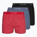 Pánske boxerky Calvin Klein LV00NB4727 Boxer Slim black/prep emblem goji berry/grisai