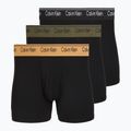 Pánske boxerky Calvin Klein LV00NB4410 Brief black w/bronze flash wb/black/oliv