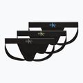 Pánske slipy Calvin Klein LV00NB4644 Jock Strap black bodies w/ granite gray/poseid