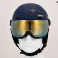 Dámska lyžiarska prilba UVEX Wanted Visor WE fleece sparkles/gold matt/mirror gold smoke 11