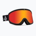 Lyžiarske okuliare Volcom Footprints matte black stone/red chrome/yellow