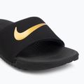 Detské šľapky Nike Kawa black/metallic gold 7