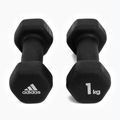 adidas činky 2x1 kg čierne ADWT-10001 3