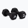 adidas činky 2x2kg čierne ADWT-10002