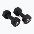 adidas činky 2x3 Kg čierne ADWT-10003 2