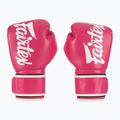 Boxerské rukavice Fairtex Microfiber pink/white 2