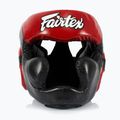 Boxerská prilba Fairtex Diagonal Vision Sparring - Full Head Coverage black/rd 2