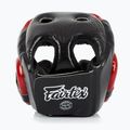 Boxerská prilba Fairtex Diagonal Vision Sparring - Full Head Coverage black/rd 3