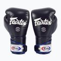 Štýlové boxerské rukavice Fairtex Angular Sparring - uzamknutý palec modré