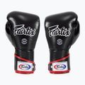 Štýlové boxerské rukavice Fairtex Angular Sparring - uzamknutý palec čierna/biela/červená