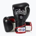 Štýlové boxerské rukavice Fairtex Angular Sparring - uzamknutý palec čierna/biela/červená 4