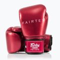 Boxerské rukavice Fairtex Metallic red 4