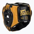Boxerská prilba Fairtex Microfiber Headguard gold 3