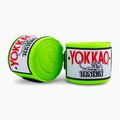 Boxerské bandáže YOKKAO Premium Handwraps 400 cm neónovo zelené