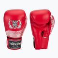 Boxerské rukavice Top King Muay Thai Power Snake red/silver