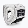 Boxerská prilba Top King Super Star white/silver 3