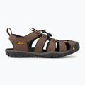 KEEN Clearwater Cnx Leather dark earth/black pánske sandále 2