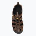 KEEN Clearwater Cnx Leather dark earth/black pánske sandále 5