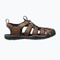 KEEN Clearwater Cnx Leather dark earth/black pánske sandále 8