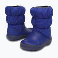 Detské snehové topánky Crocs Winter Puff Cerulean Blue/Svetlo šedá 2