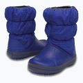 Detské snehové topánky Crocs Winter Puff Cerulean Blue/Svetlo šedá 6