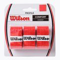 Obal na tenisovú raketu Wilson Profile Overgrip 3 ks červený WRZ4025RD+